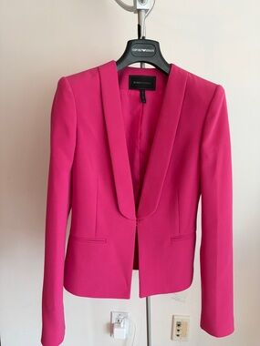 BCBGMaxAzria Bright Pink Shawl-Collar Blazer